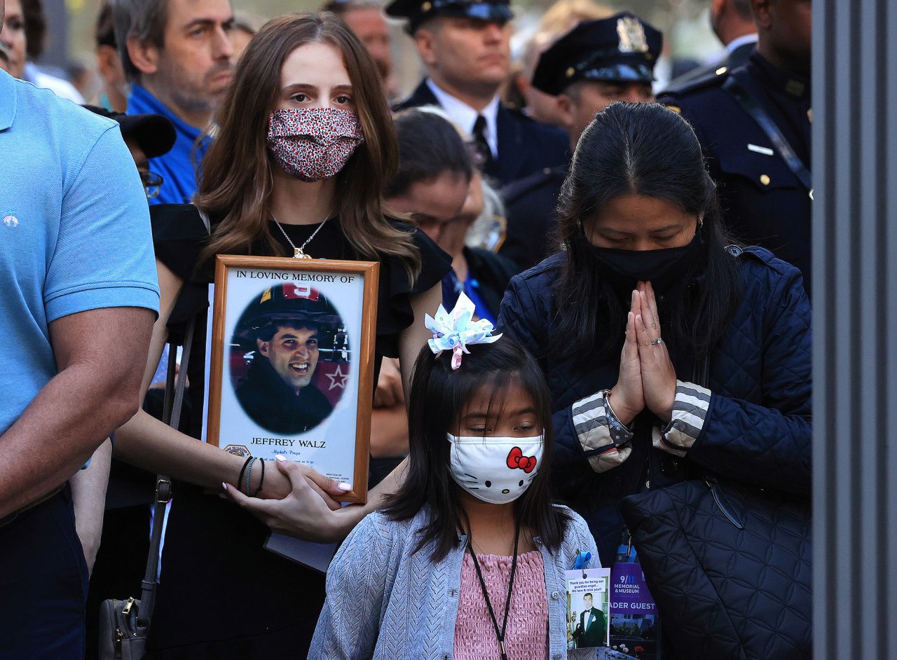 Victims' family members and loved ones attend the ceremony in New York.