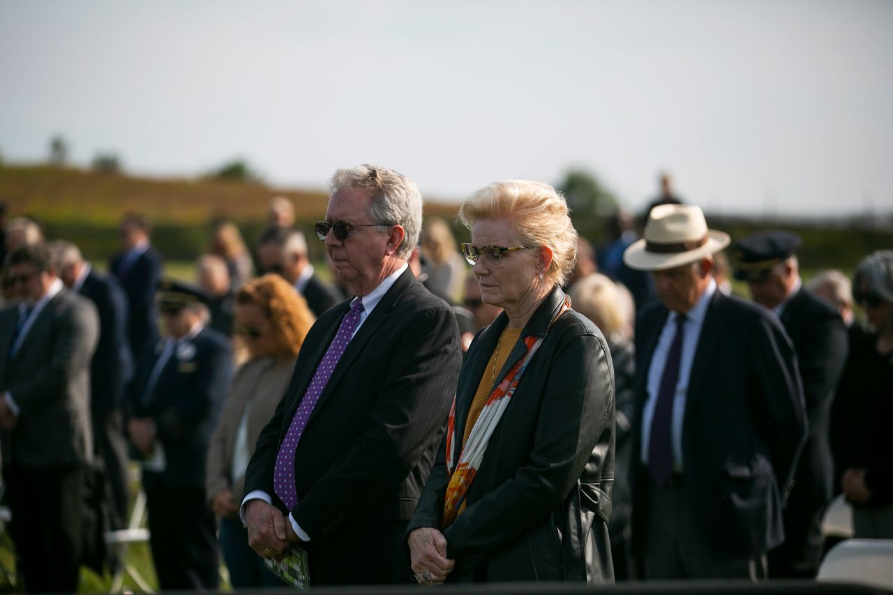 Loved ones of the passengers and crew members of Flight 93 attend the ceremony near Shanksville.