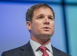 Geoff Freeman, president and chief executive officer American Gaming Association, delivers a keynote address during the 2016 Global Gaming Expo (G2E) at the Las Vegas Sands Corp. Photographer: Jacob Kepler/Bloomberg via Getty Images