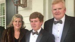 Pictures of Alex Murdaugh and his family. From left to right: Maggie, Paul, and Alex