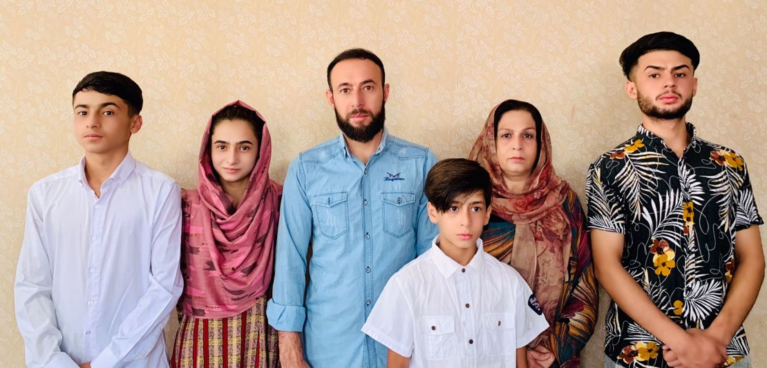 US nonprofit worker Zamarai Ahmadi, third from left, was applying for a visa to the US for himself, his wife Anisa, and their children Zamir, Zamira, Faisal and Farzad.