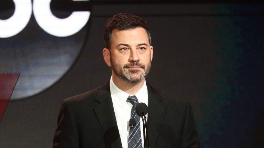 PASADENA, CALIFORNIA - FEBRUARY 05: Jimmy Kimmel speaks during the ABC segment of the 2019 Winter Television Critics Association Press Tour at The Langham Huntington, Pasadena on February 05, 2019 in Pasadena, California. (Photo by Frederick M. Brown/Getty Images)