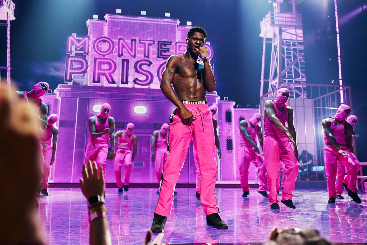 Lil Nas X performs onstage during the 2021 MTV Video Music Awards at Barclays Center on Sunday, September 12, in Brooklyn, New York. Lil Nas X won Video of the Year for his song "MONTERO (Call Me By Your Name)."