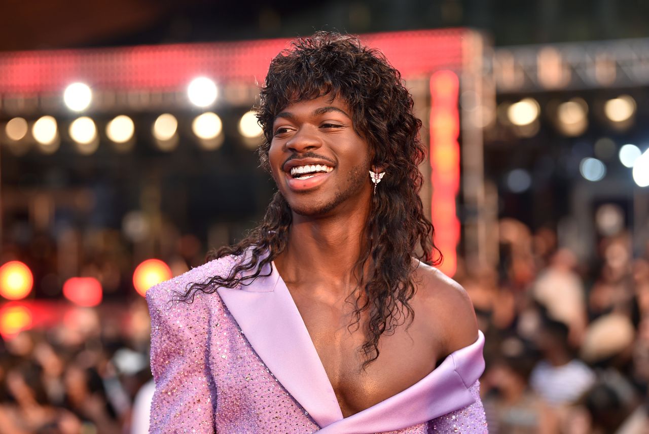Lil Nas X walks the red carpet.