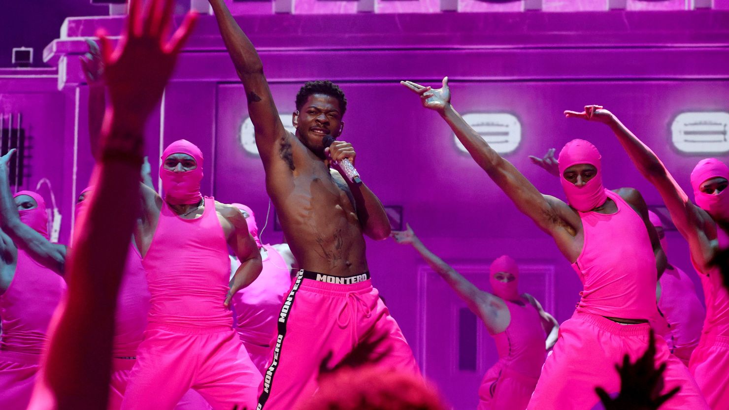 Lil Nas X performs during the 2021 MTV Video Music Awards.