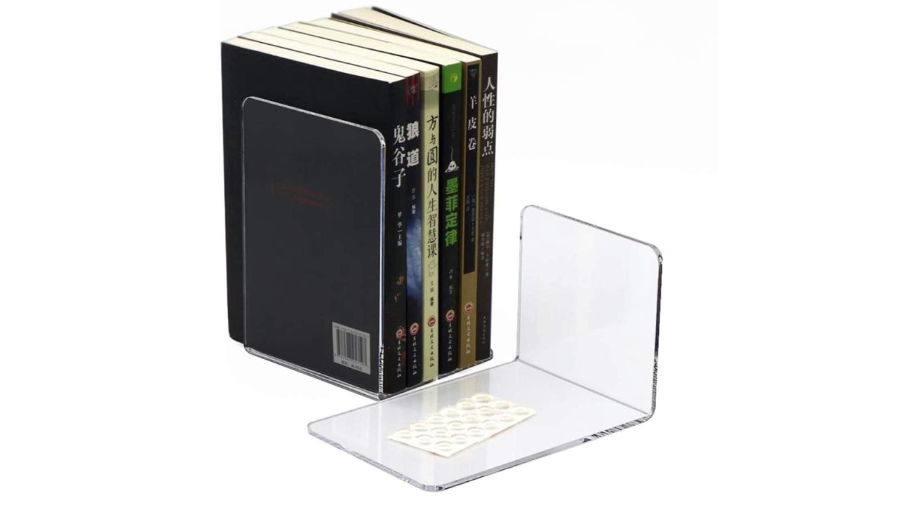 Crystal Clear Acrylic Bookends