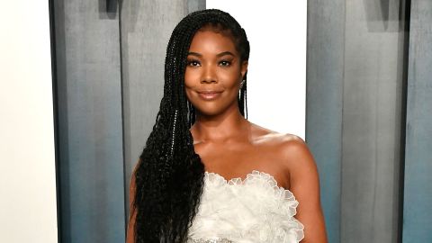 Gabrielle Union, who has published a new book, is seen here at the 2020 Vanity Fair Oscar Party in Beverly Hills, California. 