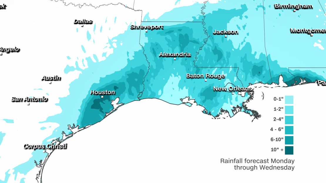 weather nicholas rainfall forecast
