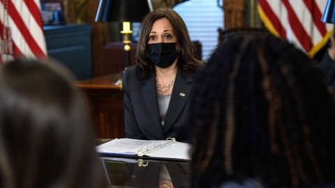 US Vice President Kamala Harris holds a roundtable discussion on reproductive rights at the Eisenhower Executive Office Building, in Washington, DC on September 9.