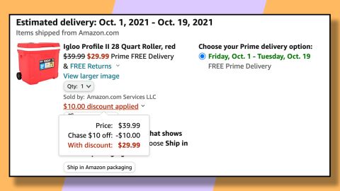 Save $10 on this 28-quart Igloo cooler when using the Chase discount.