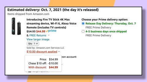 Use your Chase points and this Amazon promotion to knock $10 off the price of the new Fire TV Stick 4K Max.