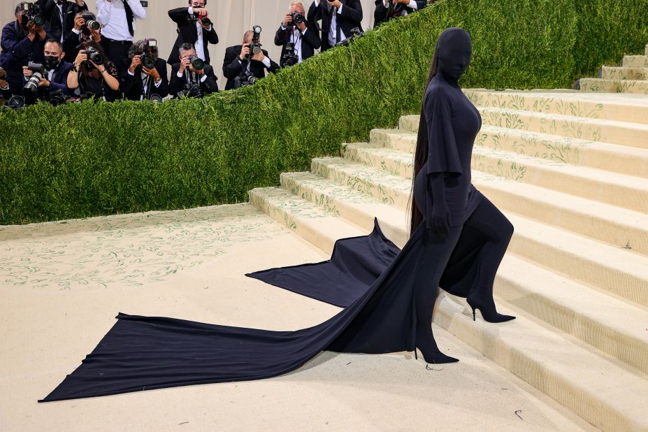 Kim Kardashian-West arrived at the Met Gala wearing an all-black Balenciaga gown, which completely obscured her face. Scroll through the gallery above for more highlights from this year's Met Gala red carpet.