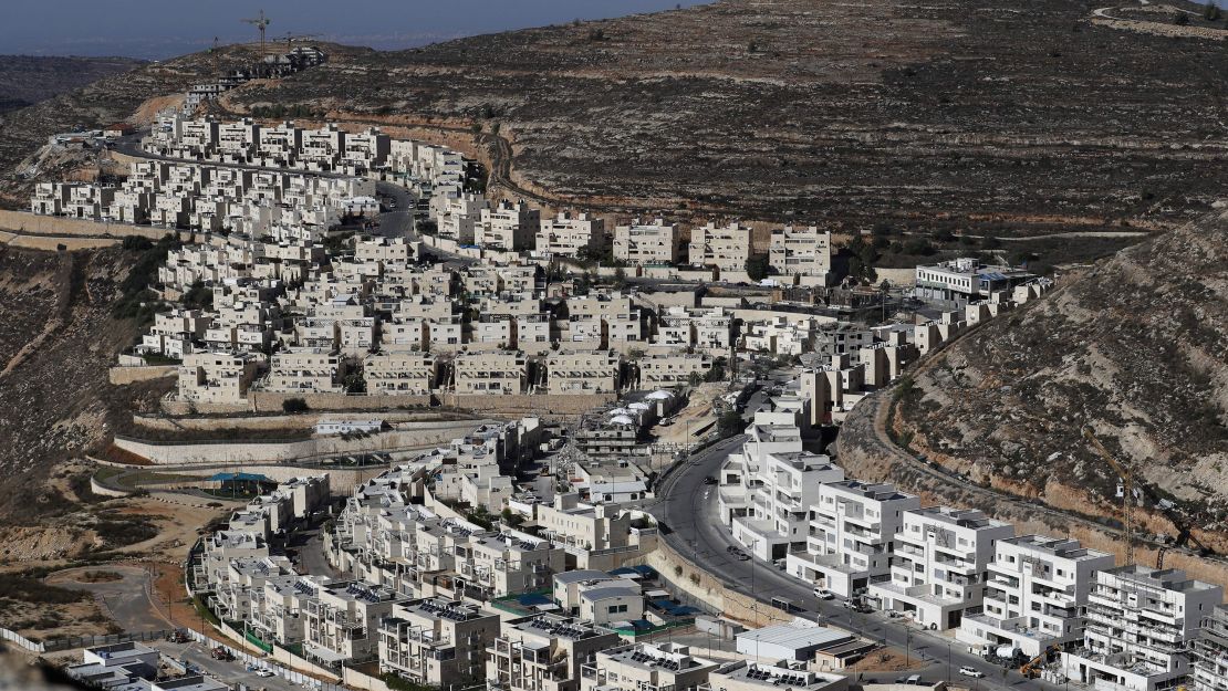 A view of the Israeli settlement of Givat Zeev, near the West Bank city of Ramallah, last November.