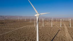 Wind turbines at the San Gorgonio Pass wind farm in Whitewater, California, on Thursday, June 3, 2021. 