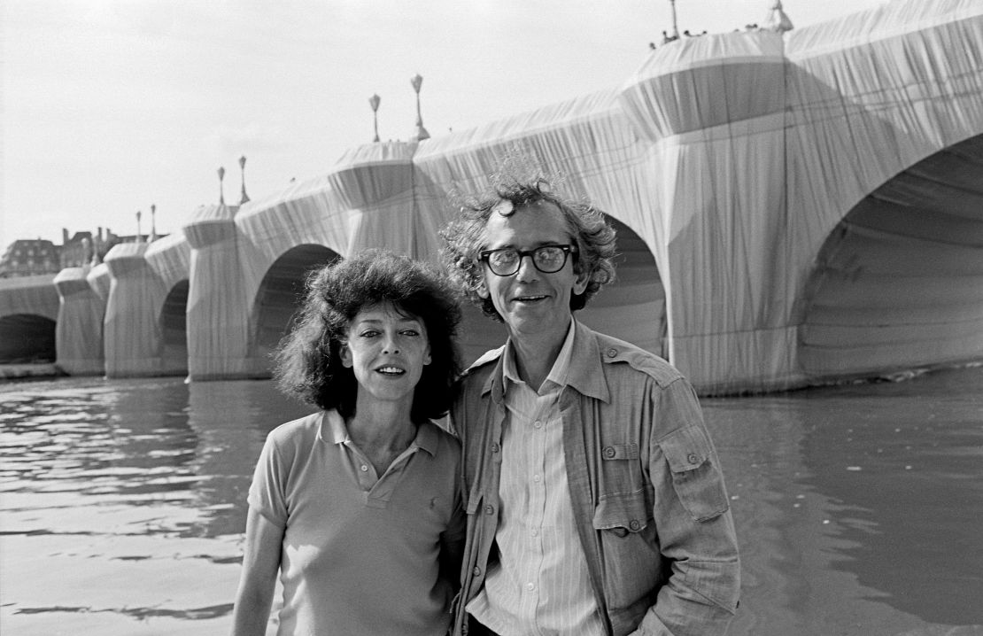 Christo and Jeanne-Claude wrapped The Pont Neuf in Paris in 1985. Together, they used textiles to transform different environments and interrupt the everyday at a grand scale.