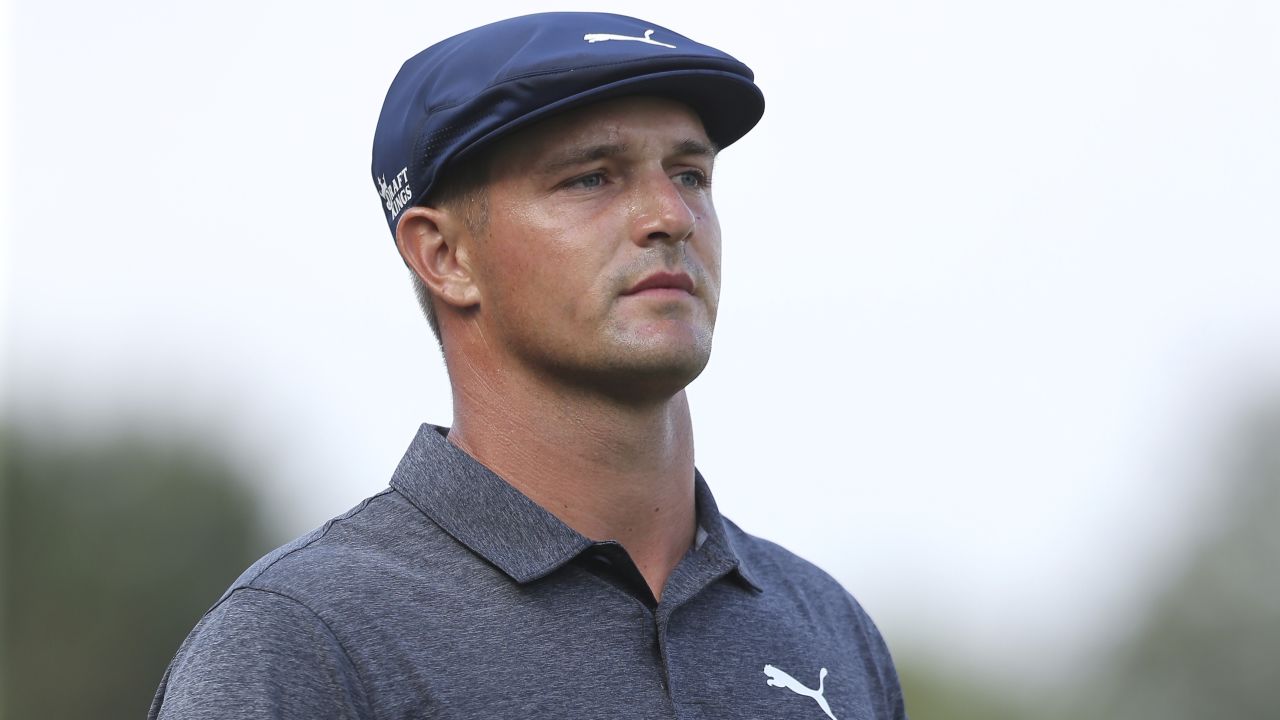 DeChambeau looks on from the 17th tee during the final round of the BMW Championship.