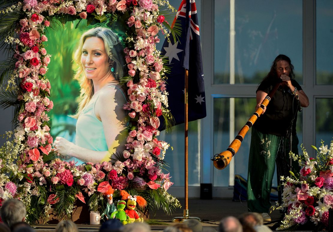 A memorial service for Justine Ruszczyk was held at Lake Harriet in Minneapolis in 2017. 