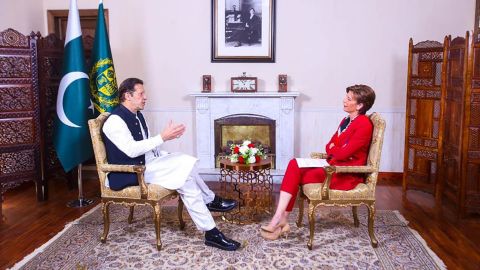 CNN's Becky Anderson interviewed Imran Khan on Wednesday.