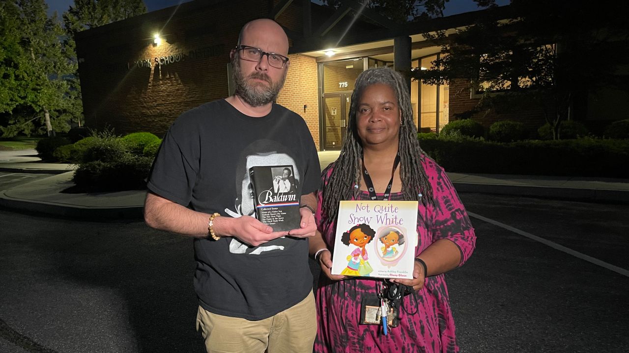 Teachers Ben Hodge and Patricia Jackson.