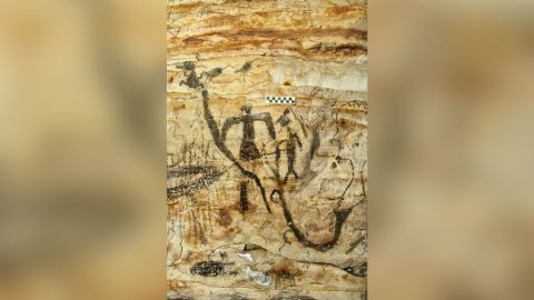 The images on the walls of Picture Cave in Missouri depict humans, animals and mythical creatures, painted about 1,000 years ago. 