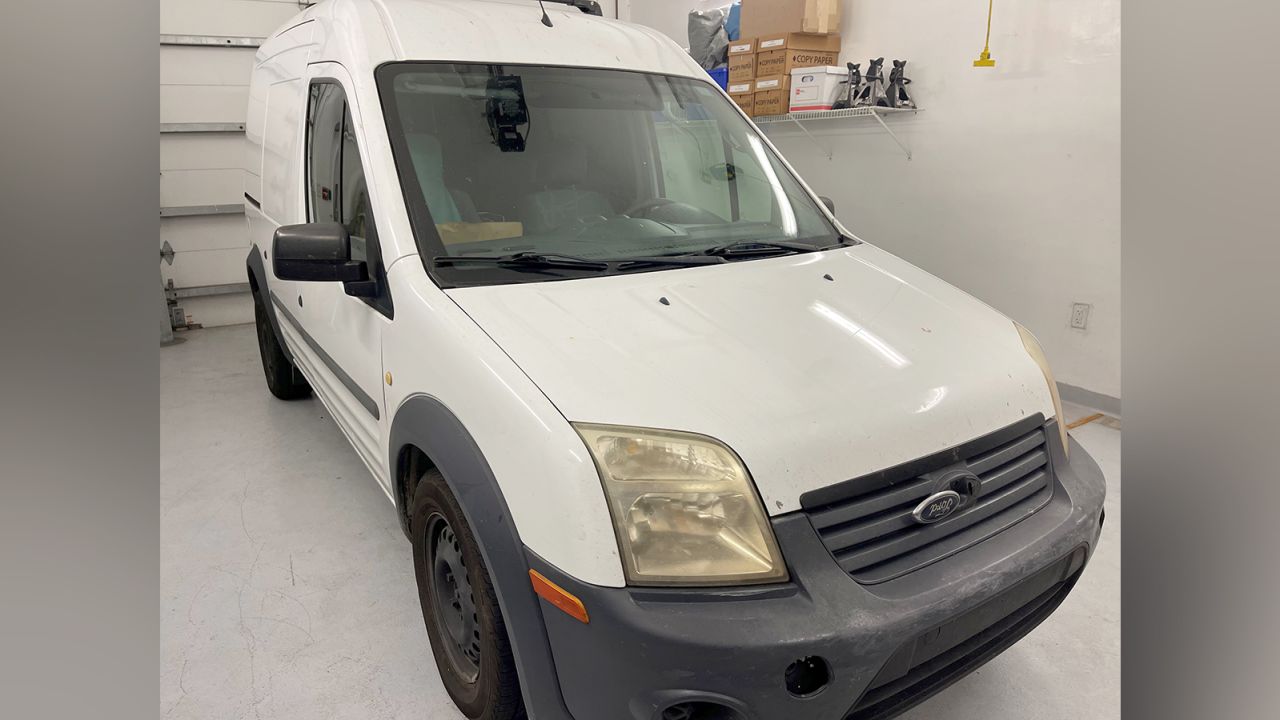 Petito and Laundrie were traveling in this 2012 Ford Transit van with a Florida license plate, North Port police say.