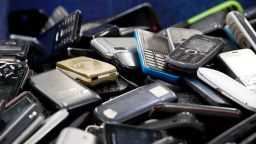Discarded mobile phones are collected for recycling at the electronic waste recycling plant of Total Environmental Solutions (TES) in Bang Pa-in Industrial Estate, Ayutthaya province, Thailand, 03 July 2020.