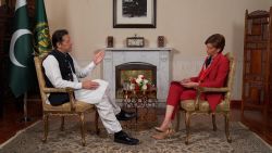 Pakistan's Prime Minister Imran Khan speaks to CNN