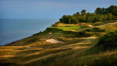 A view from 17th hole of Whistling Straits Golf Course.