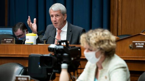 WASHINGTON, DC - JUNE 23:  Representative Kurt Schrader, a Democrat from Oregon, questions witnesses during a hearing of the House Committee on Energy and Commerce on Capitol Hill on June 23, 2020 in Washington, DC. The committee is investigating the Trump administration's response to the COVID-19 pandemic. (Photo by Sarah Silbiger-Pool/Getty Images)
