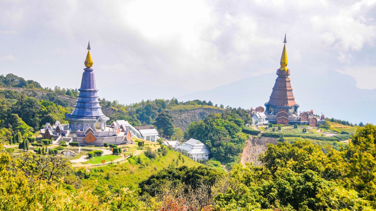 Chiang Mai's Doi Inthanon National Park is home to Thailand's highest mountain. 