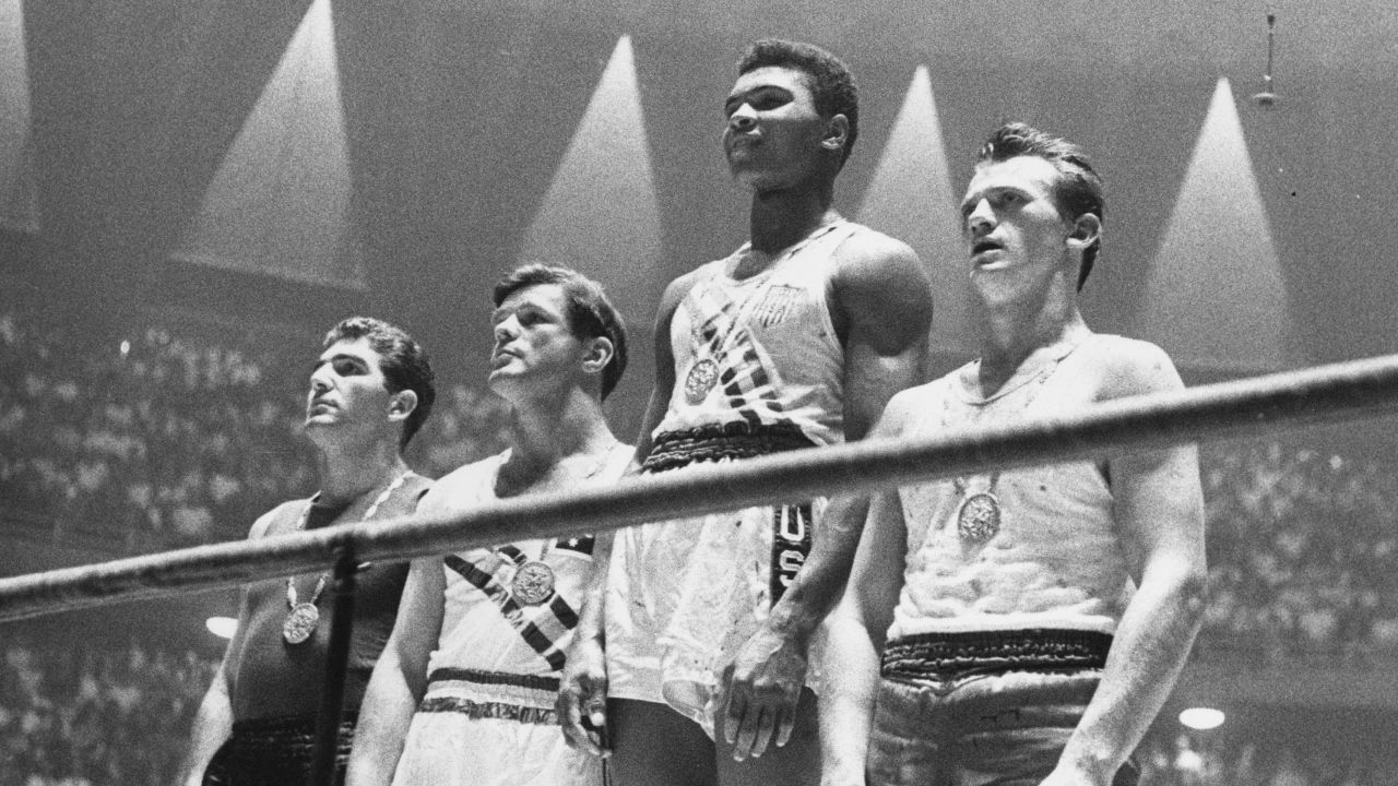 Ali, then known as Cassius Clay, won the 1960 Olympic light heavyweight gold medal.