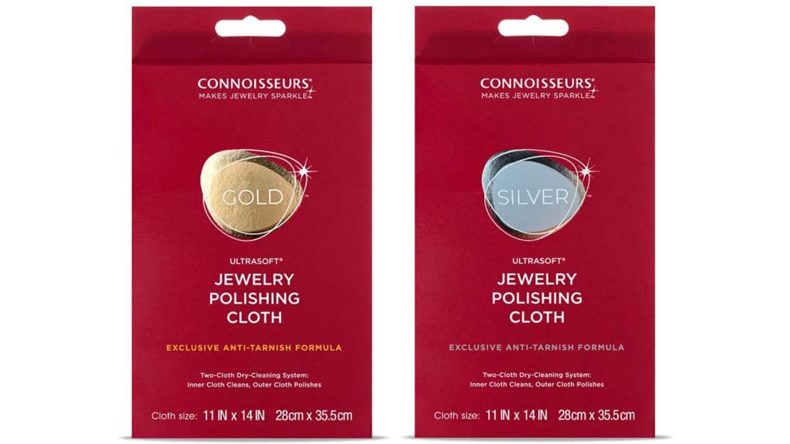 Gold and Silver Jewelry Polishing Cloth Kit - Connoisseurs Jewelry Cleaner