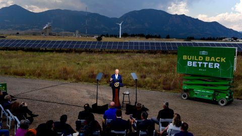 President Joe Biden speaks at the National Renewable Energy Laboratory on Tuesday, September 14, 2021.