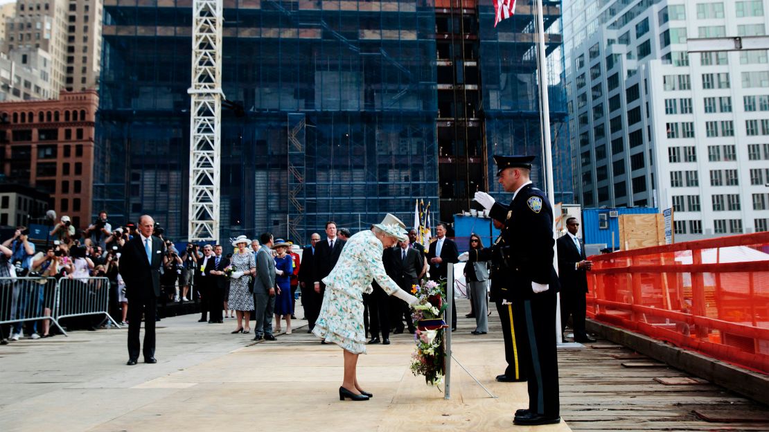 The Queen laid a wreath in remembrance at Ground Zero when she visited New York City in 2010.