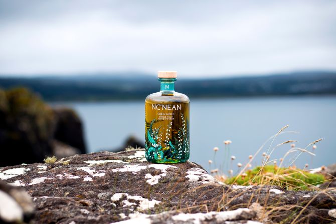 <a  target="_blank" target="_blank">Nc'Nean Distillery</a> in Scotland produces whisky with organic barley in a distillery powered by renewable energy. It also uses 100% recycled clear glass bottles, which it says is a "first in Scotch whisky." 