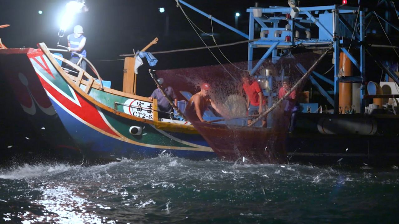 Taiwan's last remaining "fire fishing" boat.