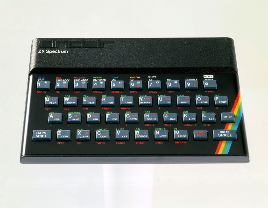 The ZX Spectrum, released in 1982, boosted the popularity of computer games in the UK. 