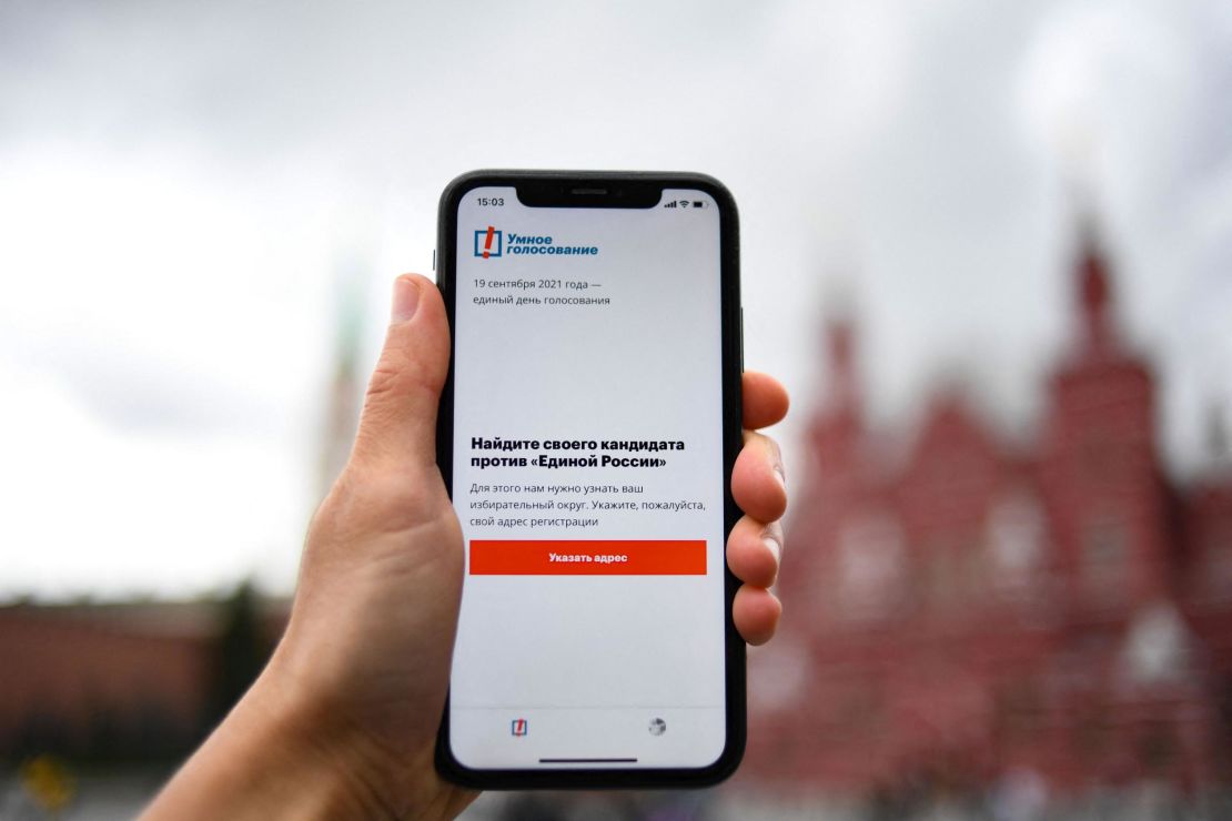 The "Navalny" app includes recommendations of the jailed Kremlin critic's tactical voting strategy.