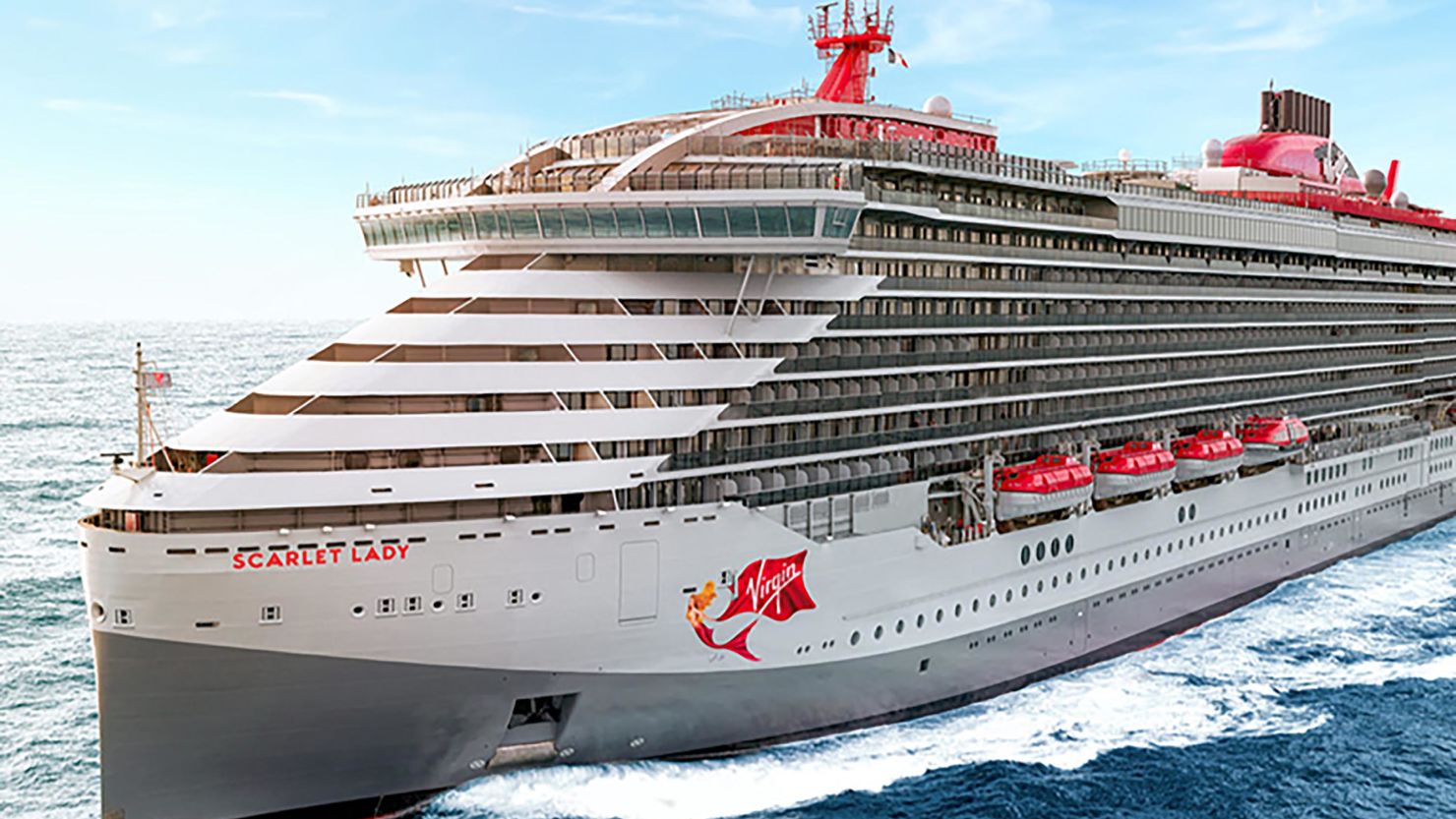 The Scarlet Lady embarks on its first voyage around the Caribbean in October.