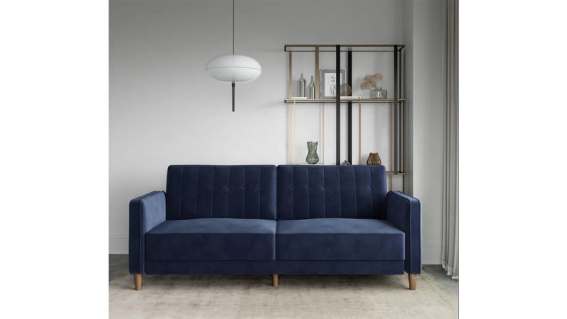 Wayfair blue deals velvet couch