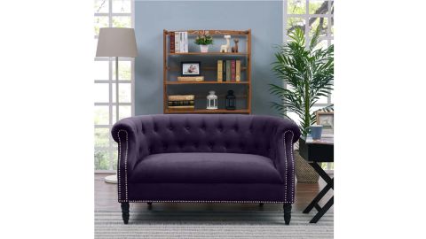 Rolled Arm Chesterfield Loveseat