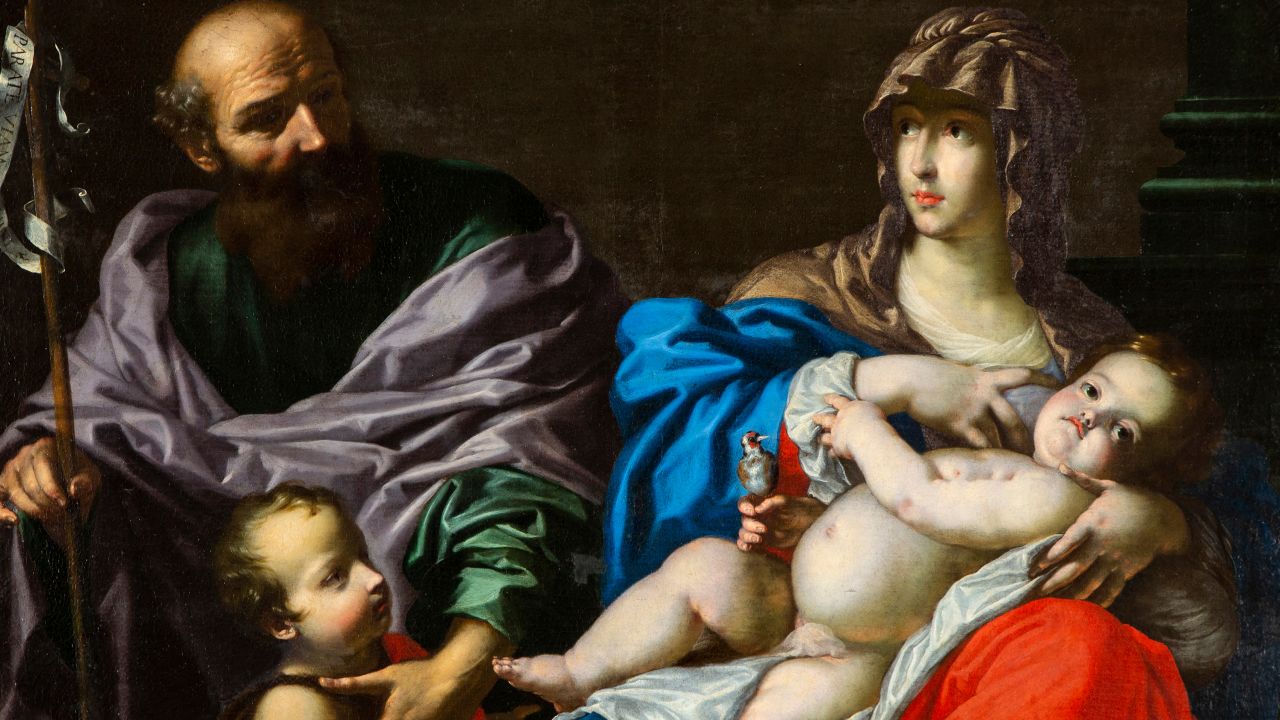 The 17th century painting was created by Cesare Dandini and is called the "Holy Family with the Infant St. John."
