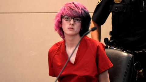 Devon Erickson makes a court appearance at the Douglas County Courthouse on May 15, 2019.