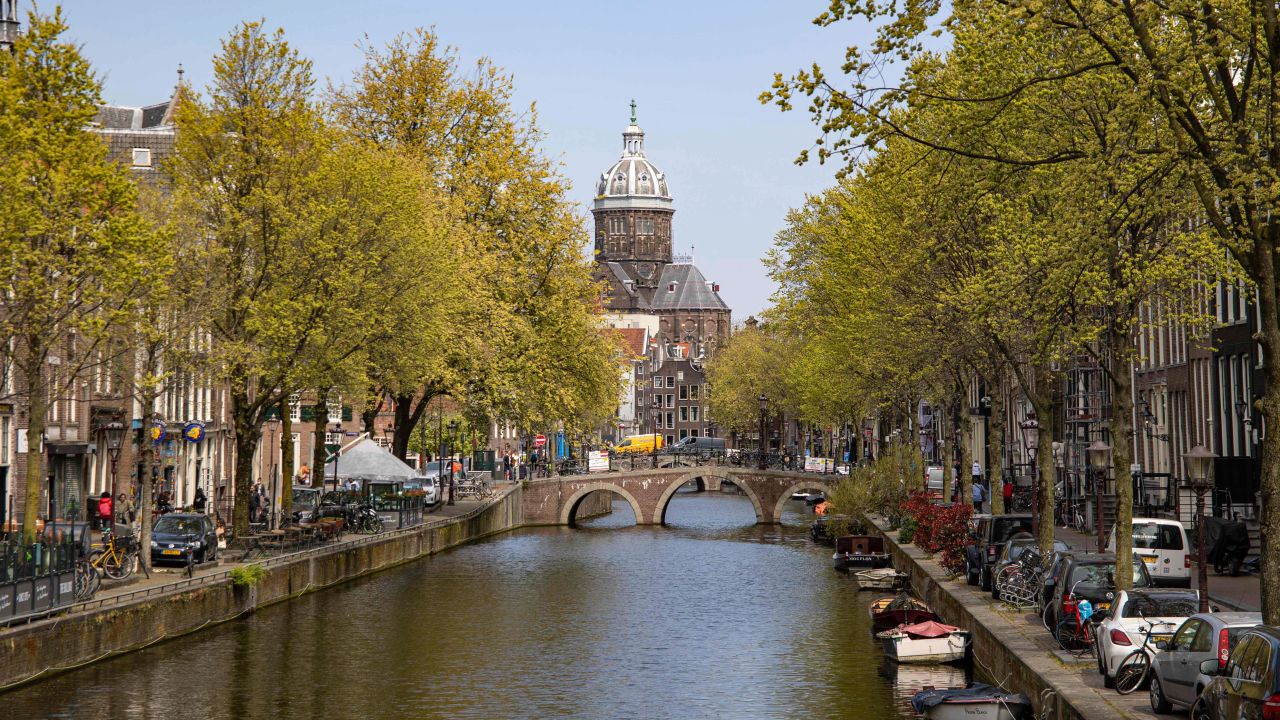 A view of Amsterdam, in the Netherlands on April 28, 2021. 