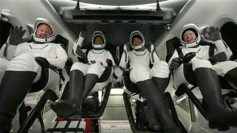 The Inspiration4 crew after splashdown.
