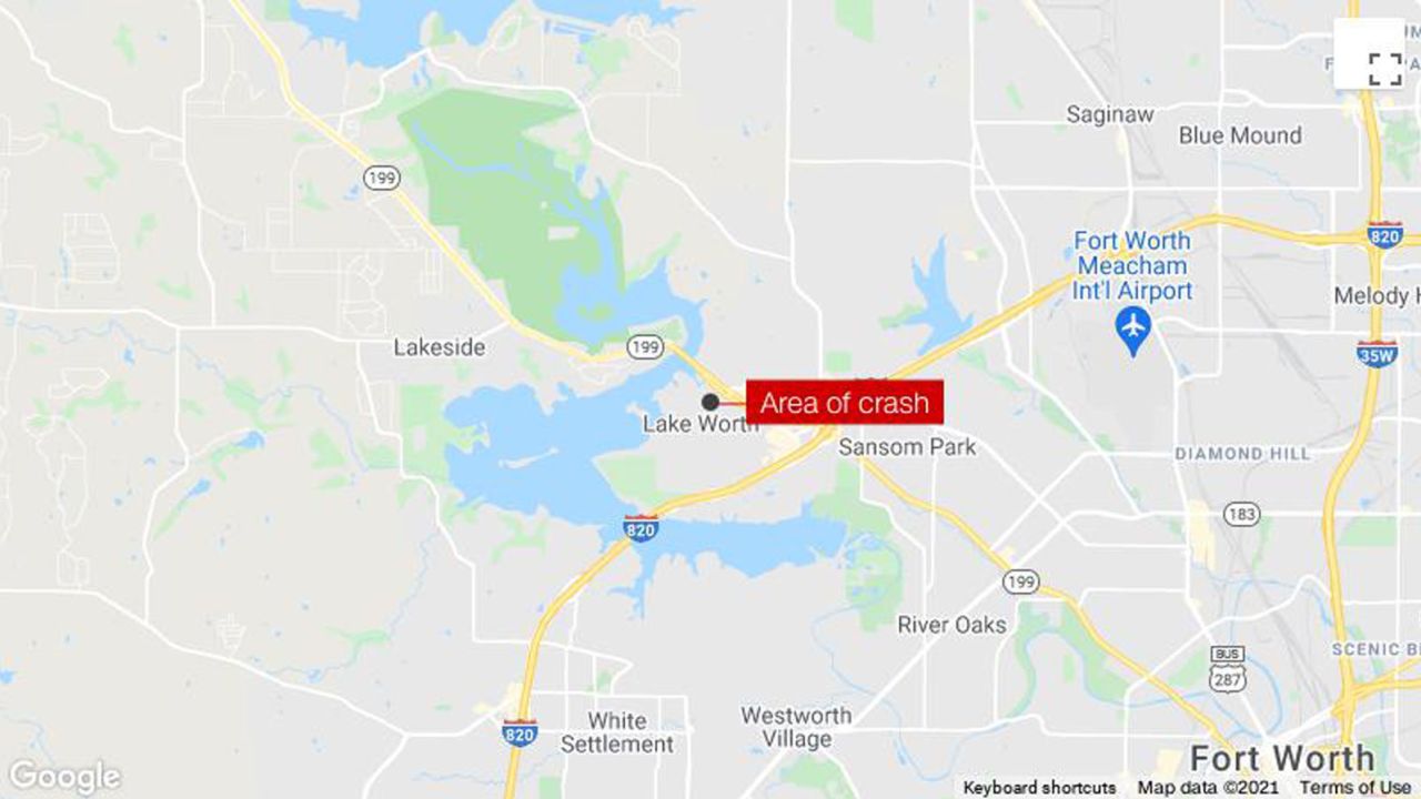 MAP lake worth texas plane crash 09 19 2021