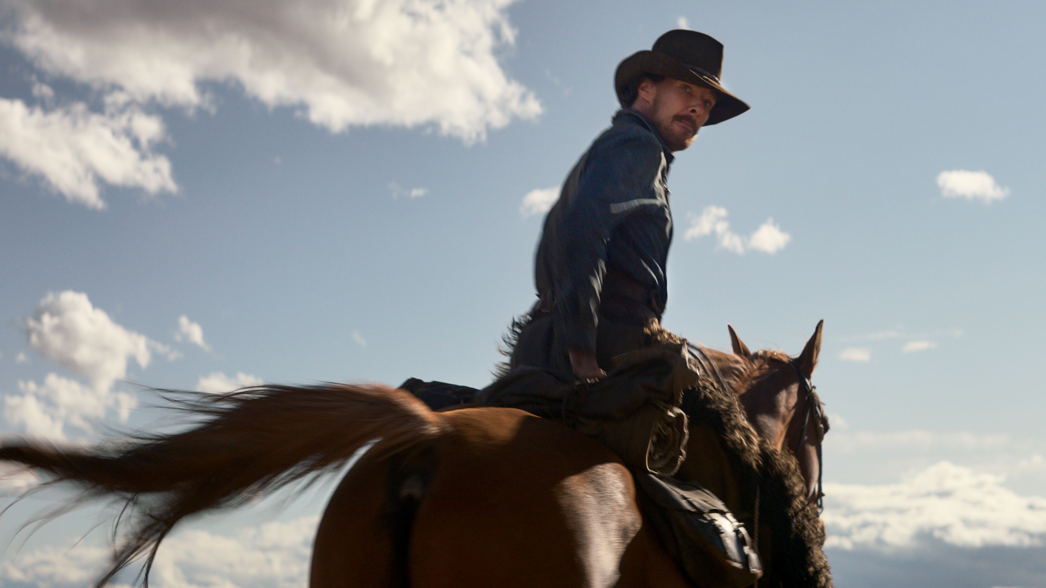 Benedict Cumberbatch as rancher Phil Burbank in "The Power of the Dog."