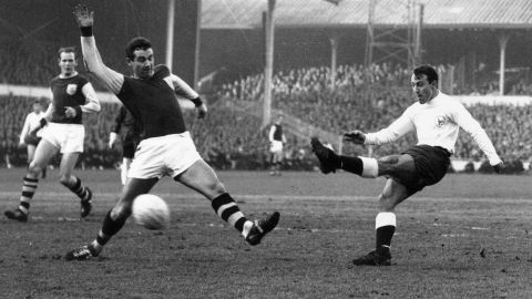 <a href="https://www.cnn.com/2021/09/19/football/jimmy-greaves-tottenham-england-dies-spt-intl/index.html" target="_blank">Jimmy Greaves,</a> a World Cup winner with England in 1966 and one of the most prolific goalscorers in English football history, died on September 19, his former club Tottenham said. Greaves, seen on the right in this photo from 1963, was 81.