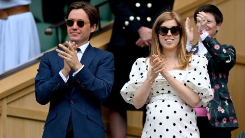Edoardo Mapelli Mozzi and Princess Beatrice, pictured at Wimbledon in July. 