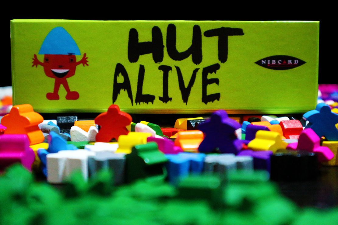 "Hut Alive," created by Ogbuagu in 2017, is an elimination card game for up to six players.
